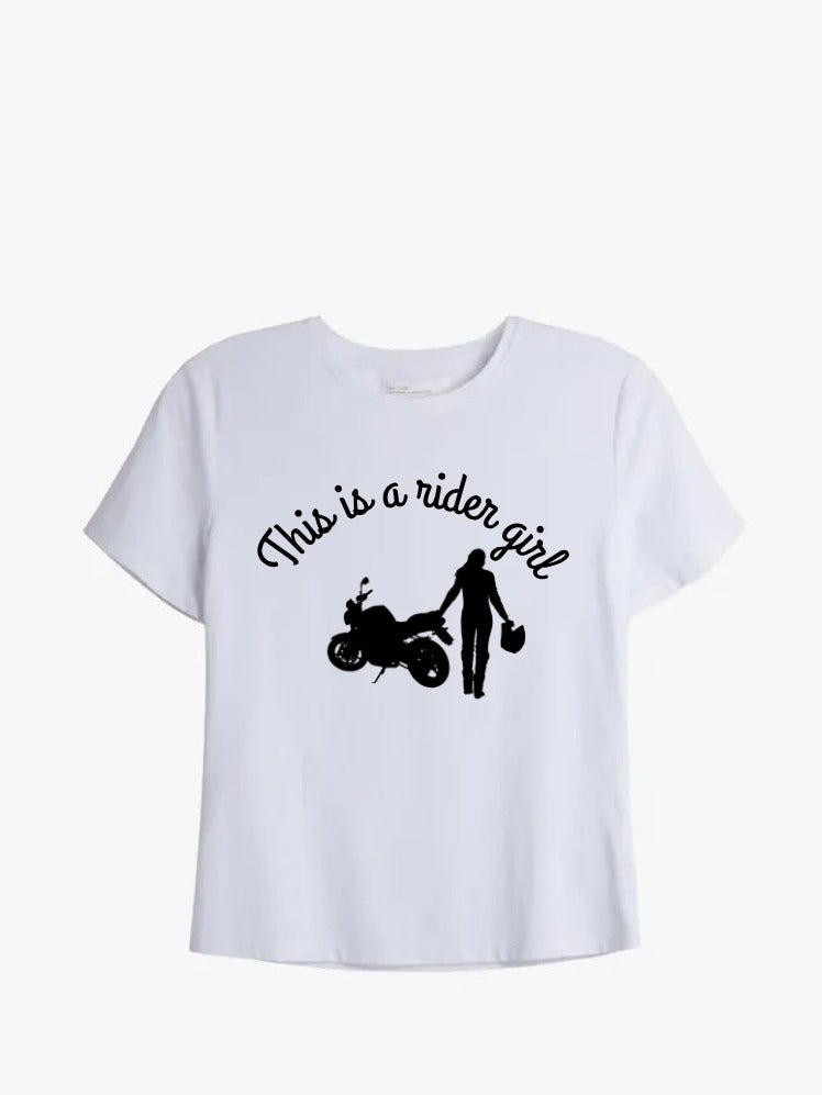 Tricou Alb - This is a rider girl