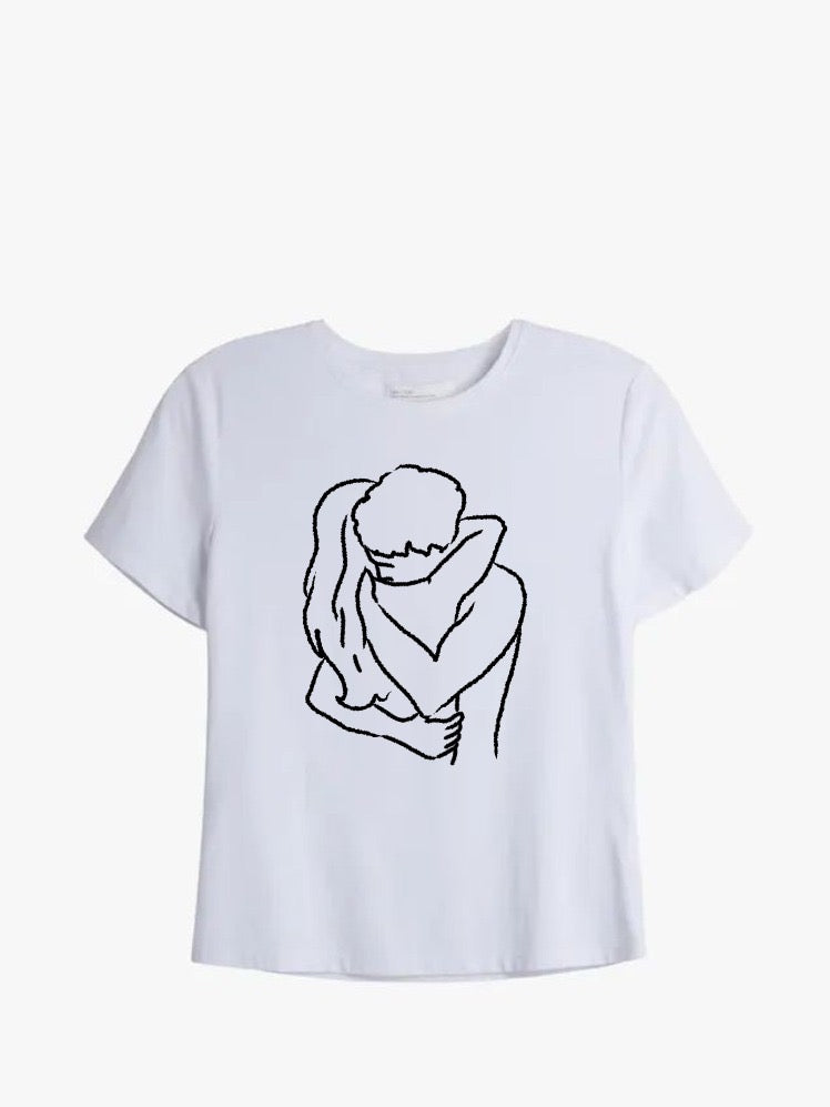 Tricou Alb Lovers