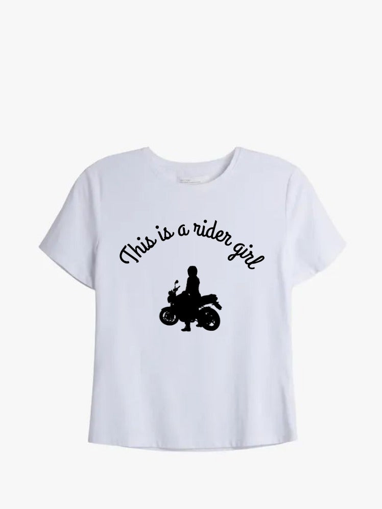 Tricou Alb - This is a rider girl